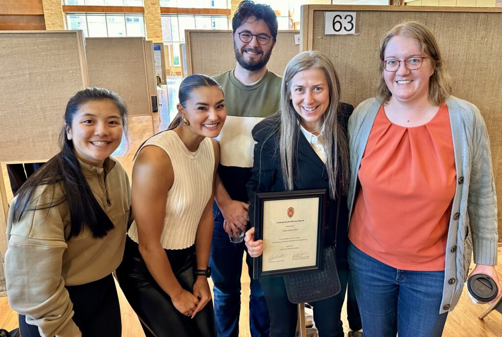 Pupa won the 2024 UW-Madison Award for Mentoring Undergraduates in Research.